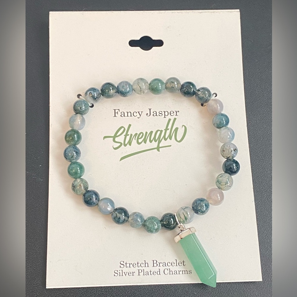 New fancy Jasper beaded stretch bracelet